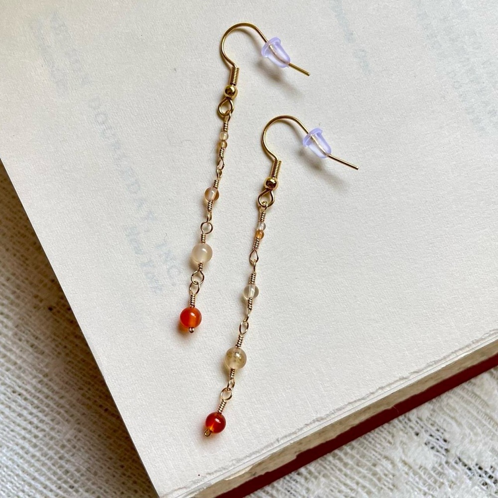 Dainty Carnelian Earrings